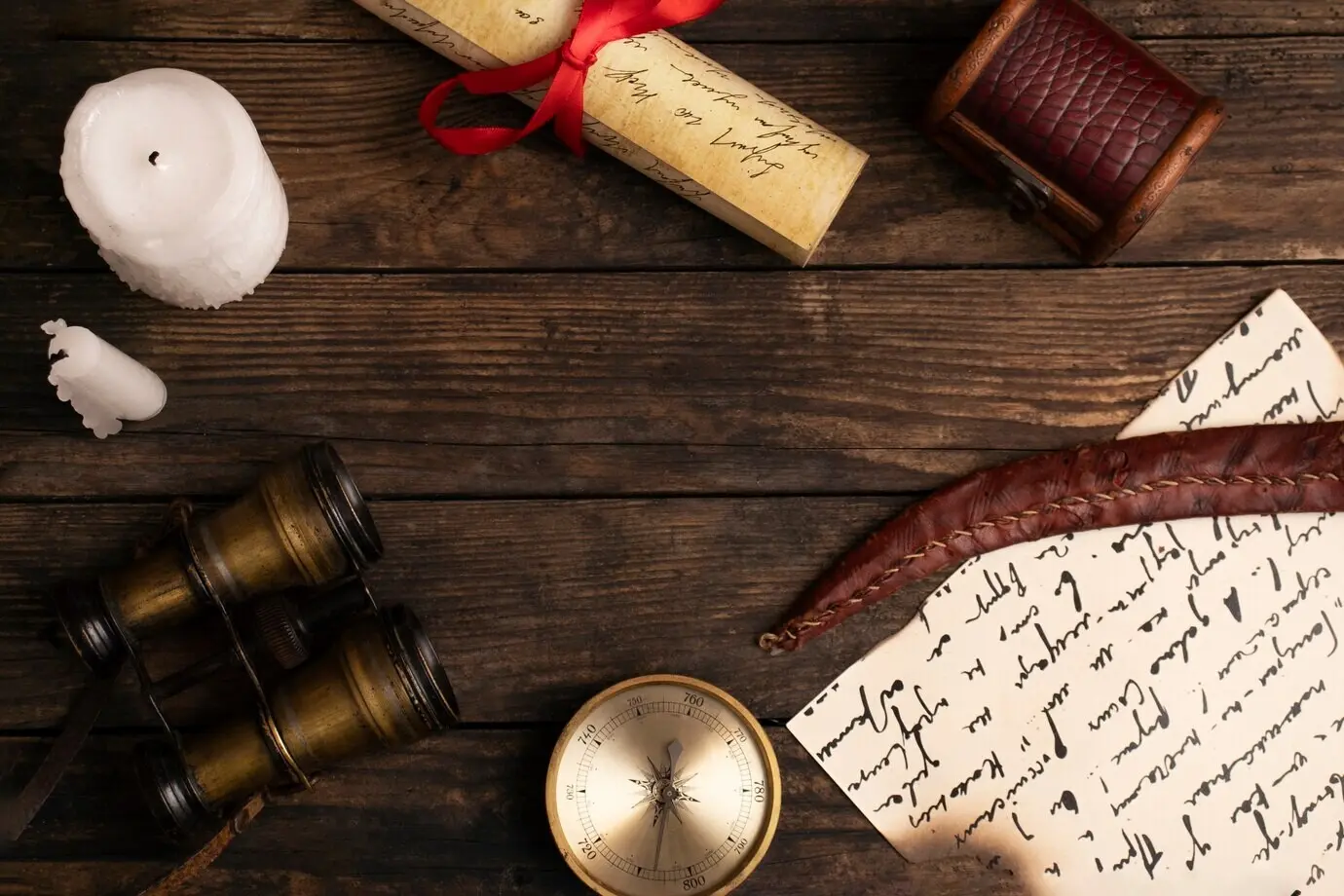 Sammlung von Piratenartefakten und Beute.